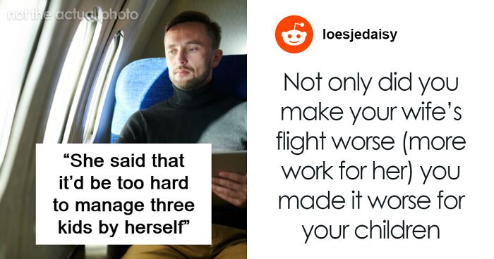 Man Upgrades His Seat Without Thinking About How Wife Will Manage Their 3 Kids On An Overnight Flight