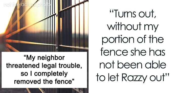 Woman Asks Neighbor To Remove Their Fence That’s 9 Inches Into Her Property, They Maliciously Comply