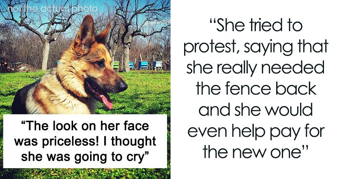 Woman Demands Neighbor Remove Their Fence, Later Realizes She Needed It For Her Dog