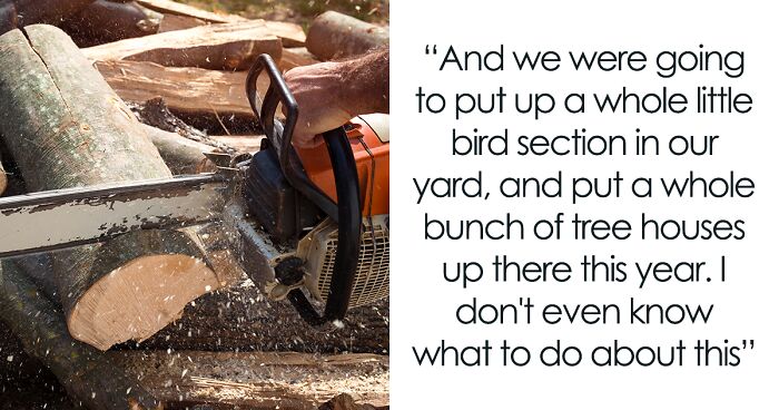 Woman Looks On In Shock As Landscapers Sent By Neighbors Enter Her Yard And Chop All Her Trees