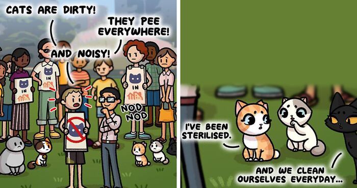 Artist Brings Awareness To Foster Care And Other Issues Through Cat Comics (35 Pics)