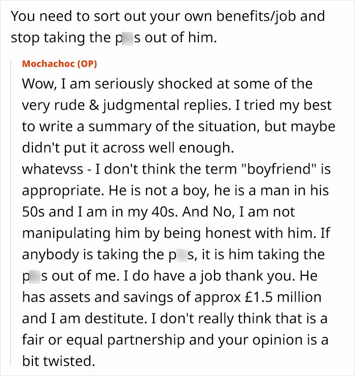 Woman Furious After Internet Turns The Tables On Her And Says She's Financially Controlling Her BF