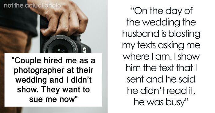 Photographer Agrees To Shoot A Wedding For $80, Drama Ensues When They Fail To Show Up