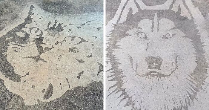 This Guy Used A Pressure Washer To Create Art On The Street, And Here Are His 43 Best Works