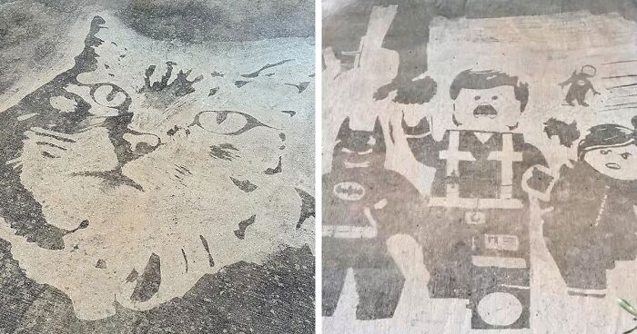 This Guy Used A Pressure Washer To Create Art On The Street, And Here Are His 43 Best Works