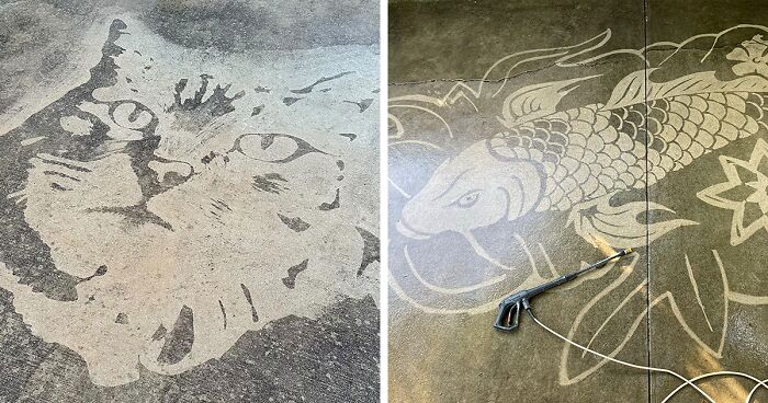 43 Extraordinary Pieces Of Art Created With A Pressure Washer