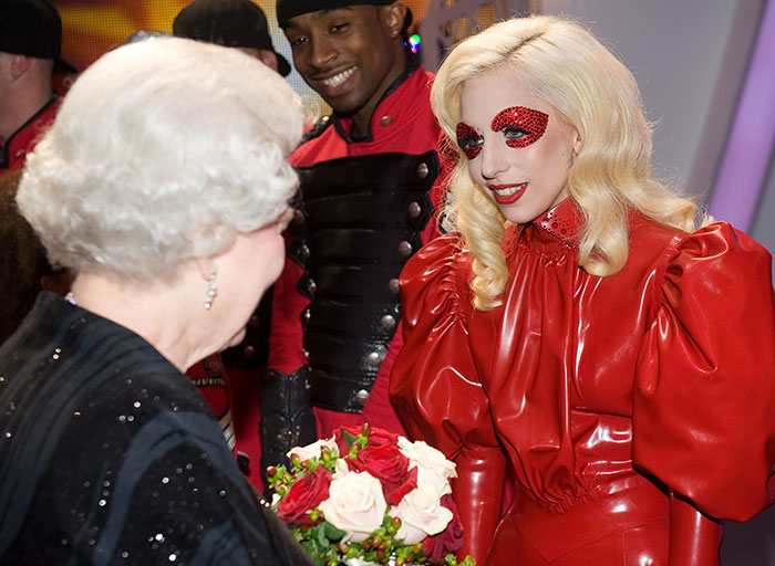 Queen Elizabeth II Meets Lady Gaga