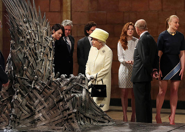 Queen Elizabeth II Visits The Game Of Thrones Set And Cast