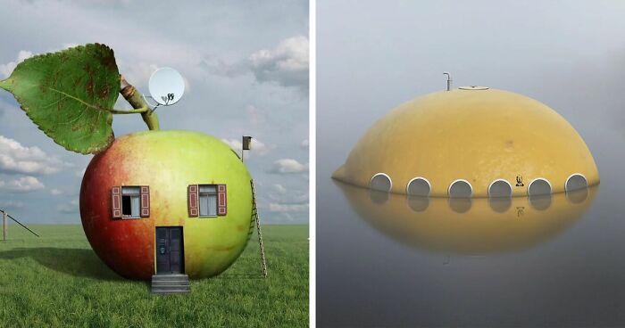 17 Buildings Inspired By Fruits And Vegetables, By This Surrealism Artist