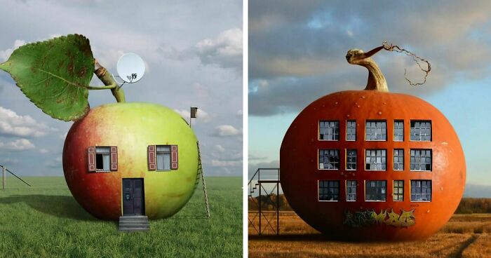 17 Buildings Inspired By Fruits And Vegetables, By This Surrealism Artist