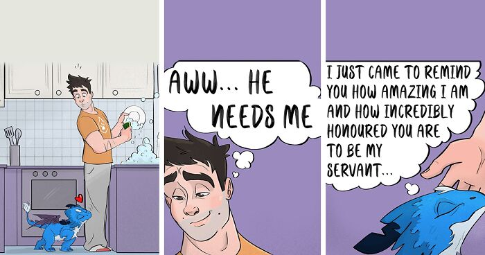 15 Heartwarming Comics And Some Videos That We Made Of This Firefighter And His Unusual Pet Dragon