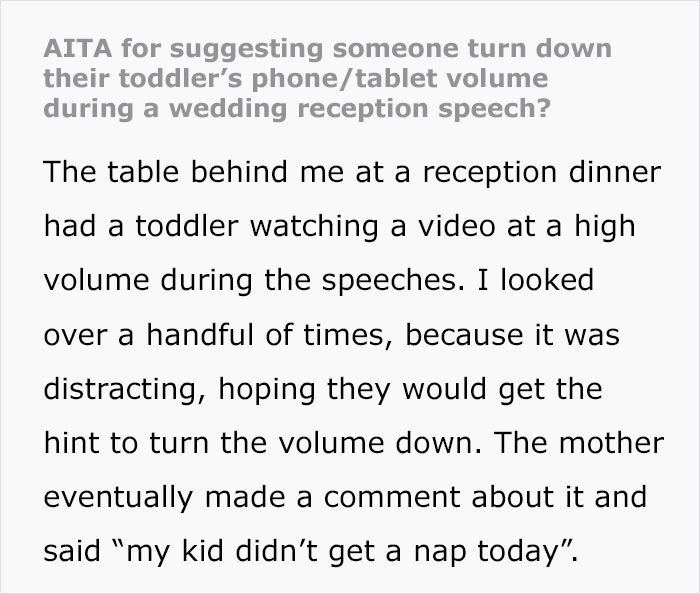 Mom Goes After Wedding Guest After They Tell Her To Quiet Toddler’s Tablet Down