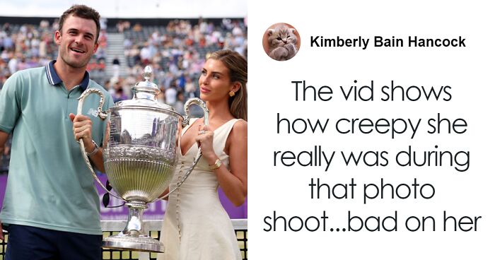 Pro Tennis Player’s Influencer Girlfriend Sparks Outrage With “Creepy” Post-Match Trophy Photo