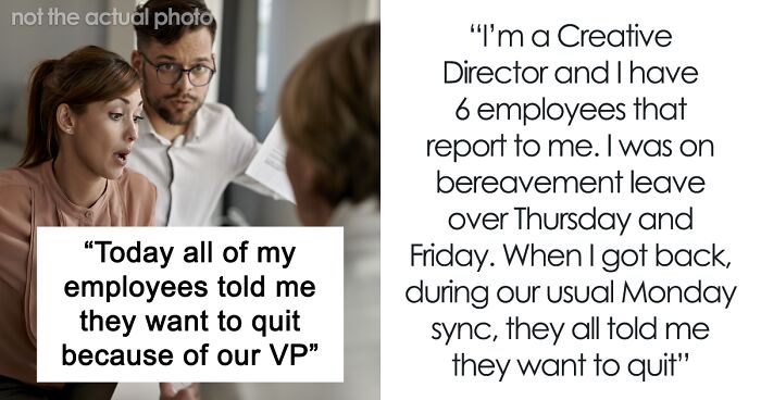 Manager Faces Mass Resignation Threat After VP Creates Havoc In His Team