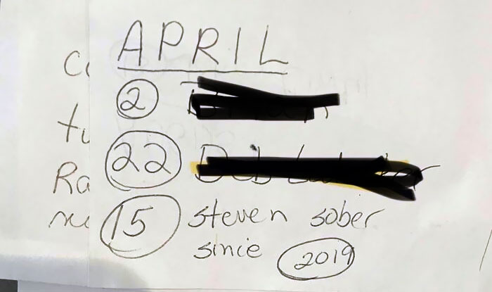 Watching The Farm While My Mom’s Out Of Town And Found My Sober-Versary Date On Her Birthday List