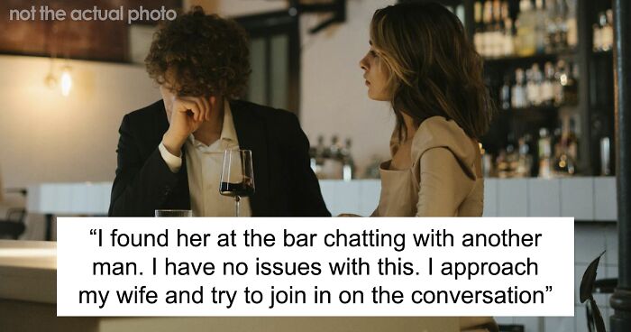 Man Becomes The Third Wheel, Goes To Chat Up Other Women While Wife Is Busy With A Guy