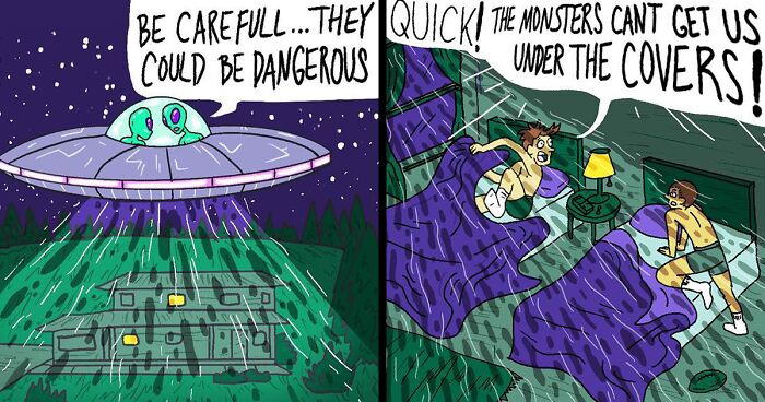 This Cartoonist Creates Entertaining Comics Starring Aliens, Bigfoot, And More (20 Pics)