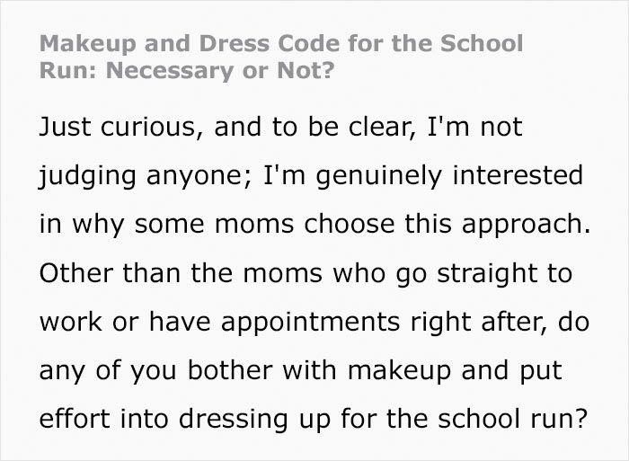 Moms Locked In Grand Debate About The Appropriate Dress Code For Picking Up Your Kids