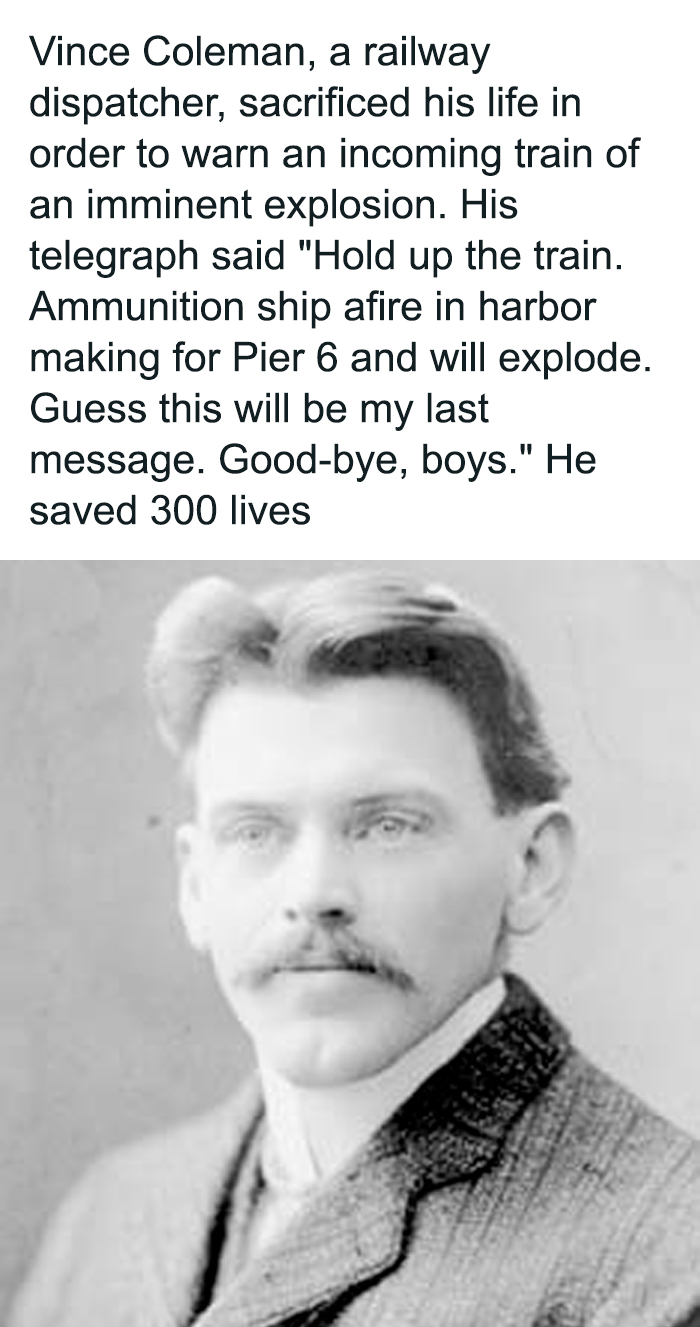 December 7, 1917. Patrick Coleman Gave His Life In The Largest Man Made Non Nuclear Explosion To Save Hundreds Of Lives