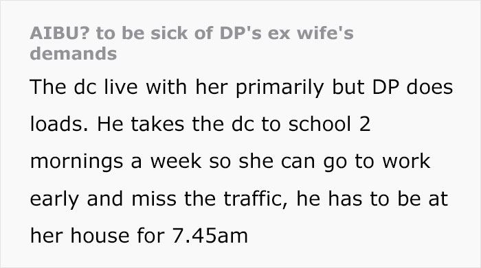 Man Utterly Exhausted By Ex-Wife’s Incessant Demands, His New Partner Is Furious About It