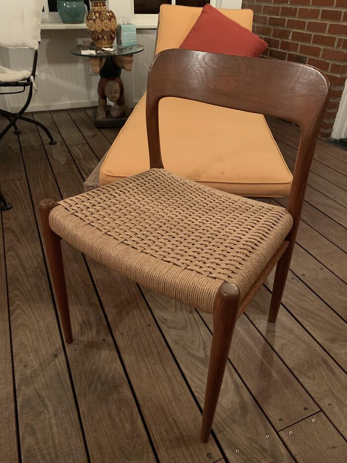 Wove A New Danish Cord Seat For My Moller 75 Chair