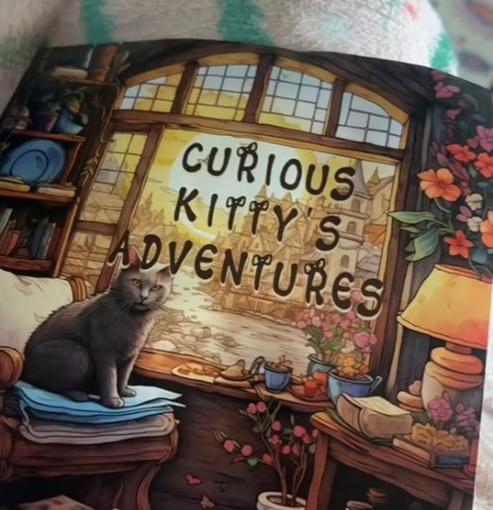 Esta mujer creía haberse comprado un libro normal de colorear gatitos, pero empieza a ver demasiadas cosas raras