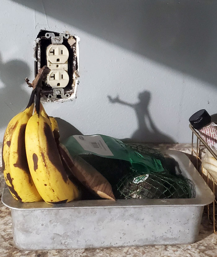 The Shadow Of This Banana Looks Like A Woman With Long Hair