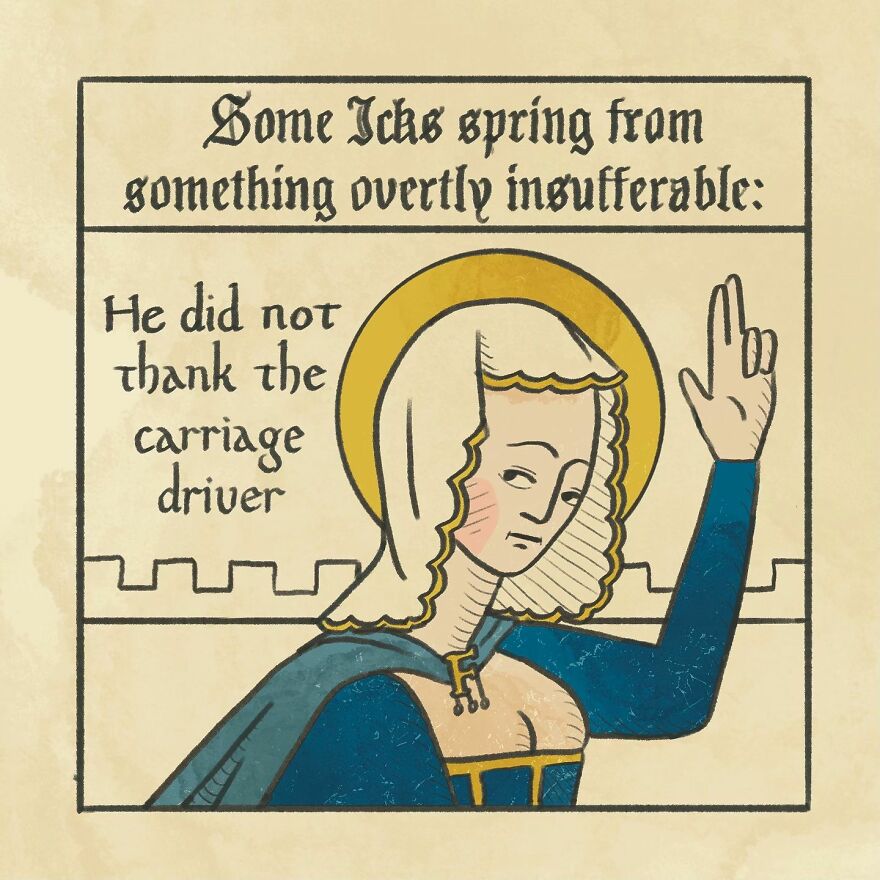 Medieval Humor Meets Modern Dating In ‘Recognising The Ick’ Series By Clarice Tudor