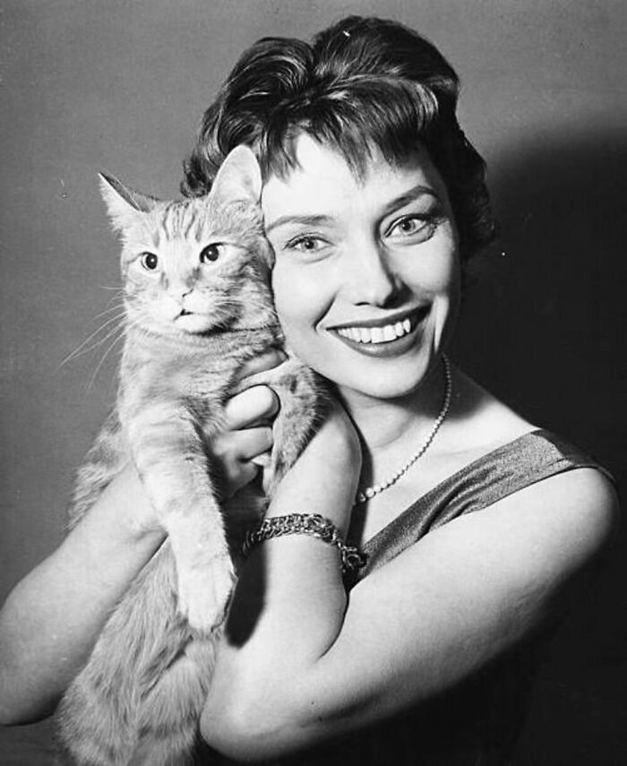 76 Vintage Photos Of Cats Posing With Famous People And Interesting Personalities (New Pics)