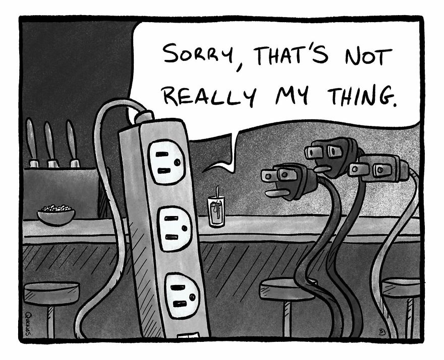 39 Witty One-Panel Comics From The Collaborative Minds Of Two Artists Under The Name Quickies (New Pics)