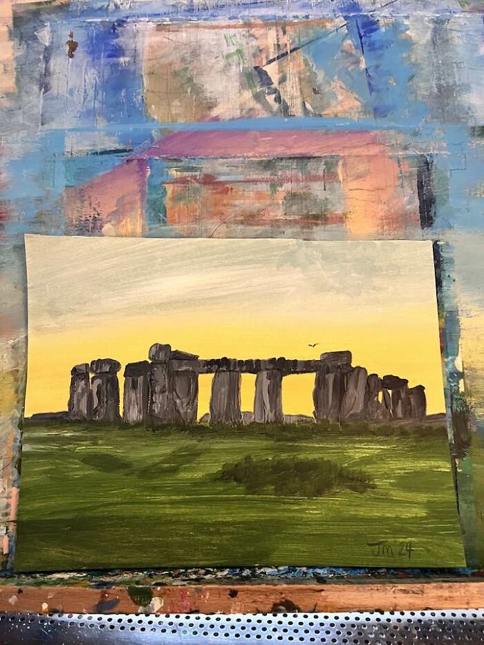 Stonehenge, UK, Acrylic Painting By Me