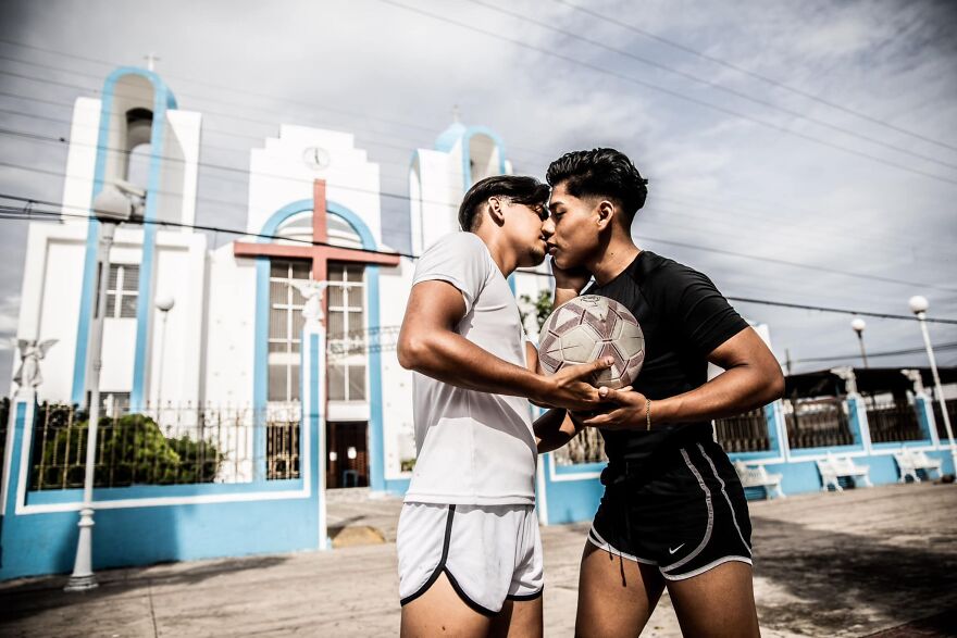 Love Is My Religion Photo Shoot. Lgbt Soccer Team In Mexico