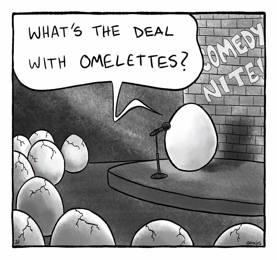 39 Witty One-Panel Comics From The Collaborative Minds Of Two Artists Under The Name Quickies (New Pics)