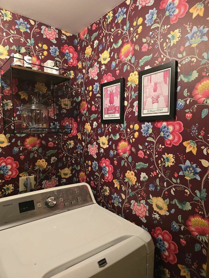 Wanted To Share My Laundry Closet. Wanted To Go With Something Bold And Fun