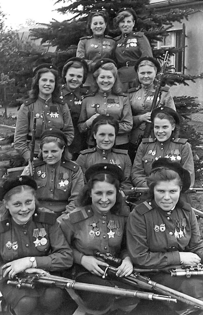 Female Snipers Of The 3rd Shock Army, 1st Belorussian Front, 775 Confirmed Kills, Germany, May 1945