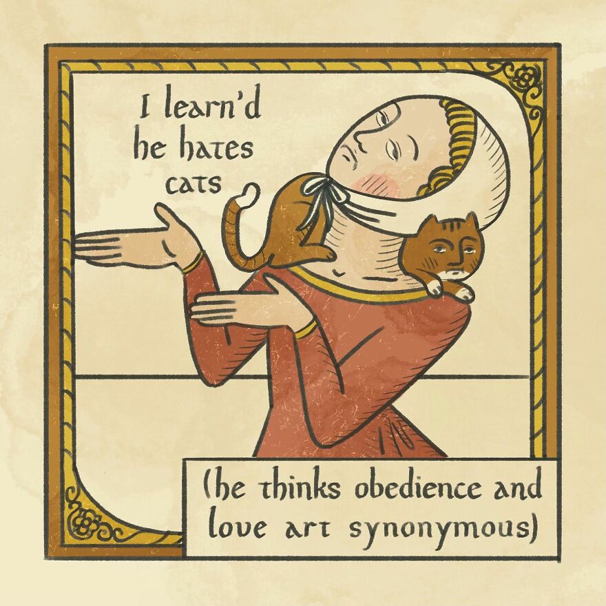 Medieval Humor Meets Modern Dating In ‘Recognising The Ick’ Series By Clarice Tudor