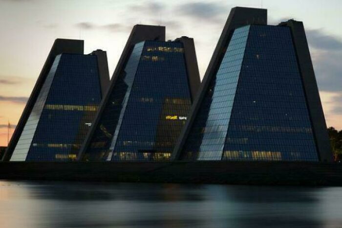 Drove By These Buildings On My Way Home And Had To Look Them Up. The Pyramids Of Indianapolis, Indiana