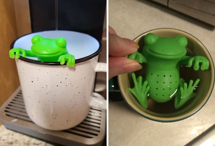 Hop Into A Relaxing Cuppa With A Frog Tea Infuser!