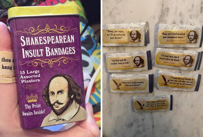  Shakespearean Insult Bandages: Because Normal Band-Aids Are For "Clotpoles"