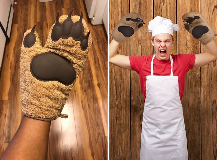  Fred Bear Hands Oven Mitts Help You To Get A Grip On Your Cooking!