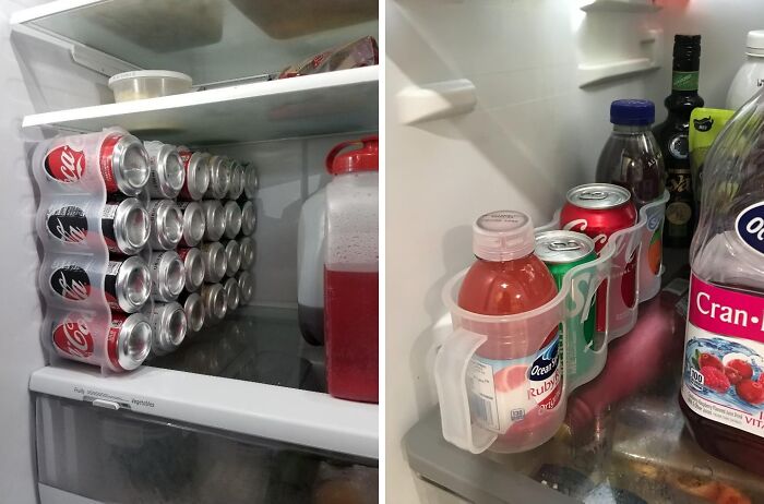  Portable Soda Can Organizer For Refrigerator Shelf: No More Buried Beverages, Just Grab And Go!