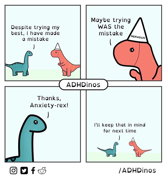 “Adhdinos”: My Webcomic About The Daily Struggles I Experience With Adhd ( New Pics)