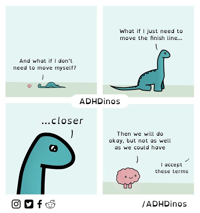 “Adhdinos”: My Webcomic About The Daily Struggles I Experience With Adhd ( New Pics)