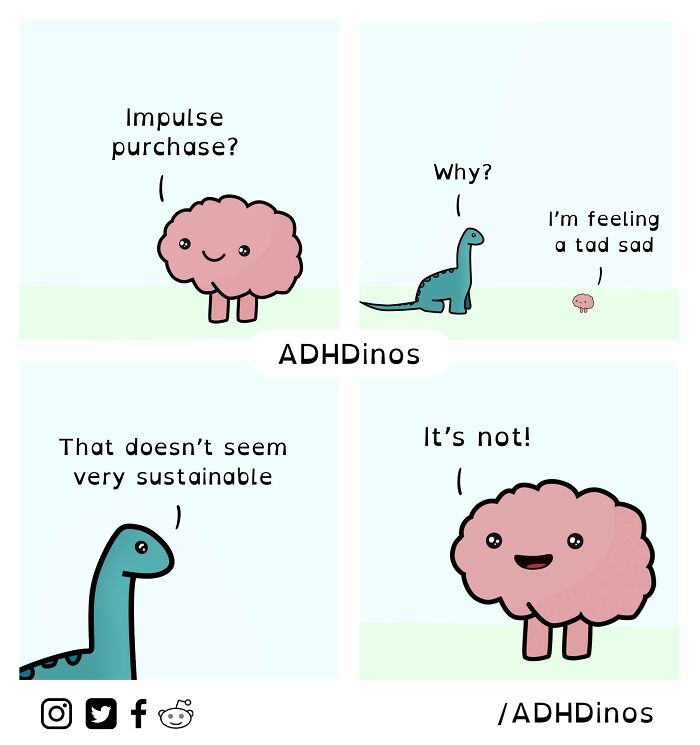 “Adhdinos”: My Webcomic About The Daily Struggles I Experience With Adhd ( New Pics)