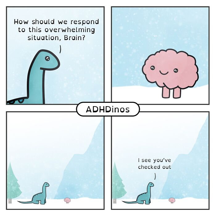 “Adhdinos”: My Webcomic About The Daily Struggles I Experience With Adhd ( New Pics)