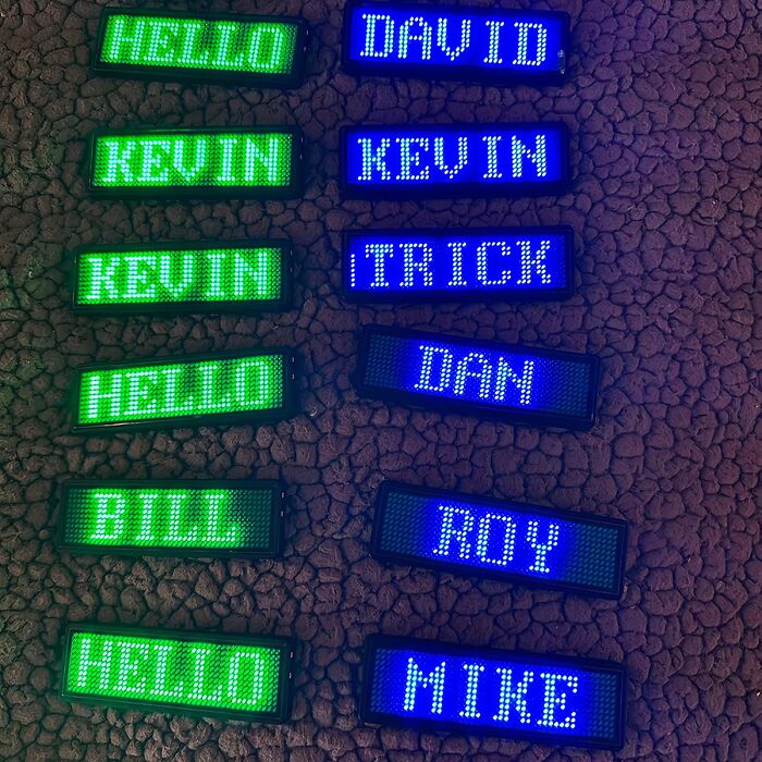  Rechargeable, Wireless Bluetooth LED Name Tag: The Customizable Icebreaker For Parties And Events