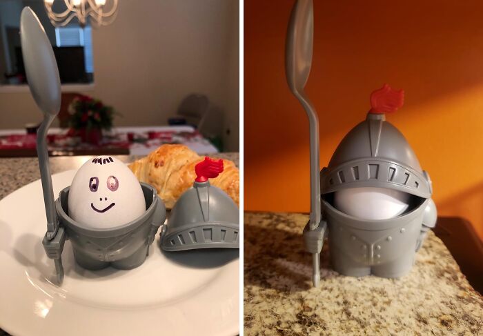  Knight Egg Cup: Let Your Breakfast Be Defended By A Miniature Knight In Shining Armor