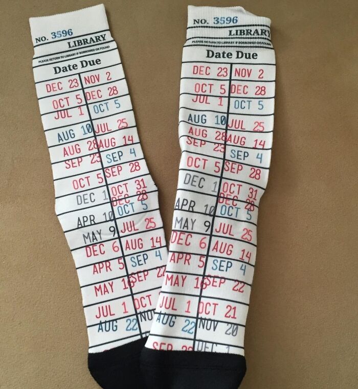 If The Smell Of Old Library Books Gets You Excited, These Library Card Socks Are Your Style