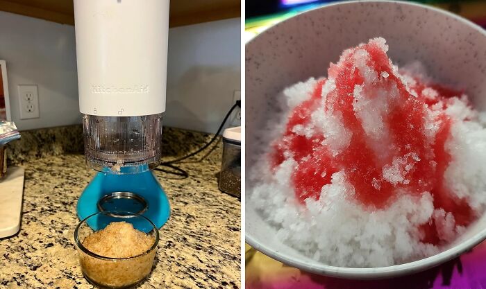 This Kitchenaid Shaved Ice Attachment Transforms Your Kitchenaid Mixer Into A Snow Cone Machine!