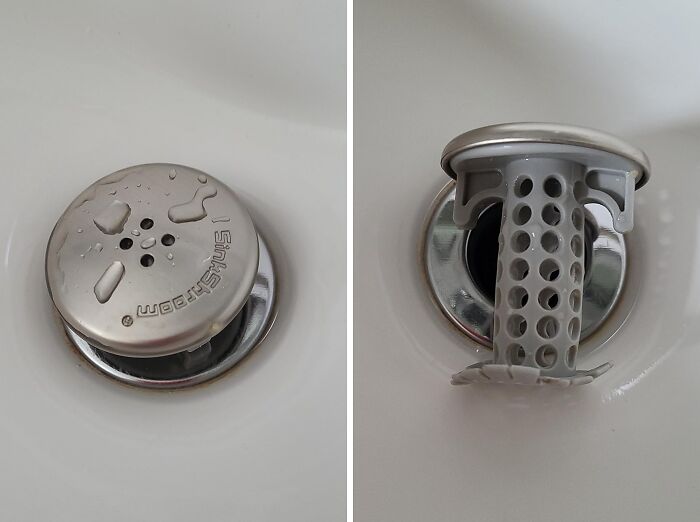 Bathroom: The Sink Drain Protector Is The The Unsung Hero Of Your Sink, Catching Everything From Hair To Earrings